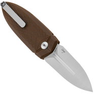 Bestech QUQU 14C28N Satin G10 Brown Button Lock BG57A-3 - KNIFESTOCK