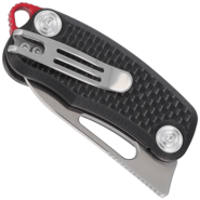 Black Fox Nix Folding Knife, Satin Bld Stainless Steel D2, Carbon Fiber Handle - Ceramic Ball -Beari - KNIFESTOCK