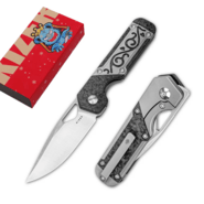 Kizer Frame Lock Mini Militaw Jonathan Styles S45VN Titanium+Carbon Fiber Ki3634SA4 - KNIFESTOCK