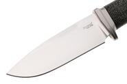 Lion Steel Feststehendes Messer M390 Klinge SCHWARZ Burlap, Ti Parierstange, Lederscheide AH BLB - KNIFESTOCK