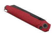 MKM MIURA – CPM Magnacut DSW bld - SOLID Red Alu hdl, BUTTON LOCK - REV. S/S CLIP MK MI-ARDB  - KNIFESTOCK