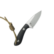Kubey Bloom Fixed Blade Knife Black Coarse Micarta Handle 2.60&quot; Beadblast 14C28N Blade KU411A - KNIFESTOCK