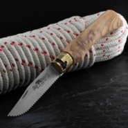 OLD BEAR® XL - STAINLESS STEEL, OLIVE HANDLE, SERRATED BLADE 9337/23_LU - KNIFESTOCK