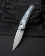 Bestech MOTHUS M390, Satin, Titanium, Blue BT2206A - KNIFESTOCK