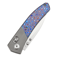Kansept Dako Satin CPM S35VN 0.118&quot; / 3.0mm Stonewashed Titanium, Timascus K1101 - KNIFESTOCK