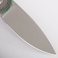 Vosteed Corgi Pup 14C28N Stonewash Green Micarta A0720 - KNIFESTOCK