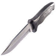 Mil-Tec COUTEAU DE CHASSE M.POIGNÉE EN CAOUTCHOUC BLANK 15386000 - KNIFESTOCK