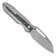 Kansept Thunderhead Damascus,Stonewashed Ti with Artic Storm CF K1106A5 - KNIFESTOCK