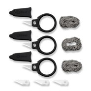 CIVIVI Quick Snip 3 pcs Mini Neck KnivesBlack ABS With Rubber CoatingPlain 6Cr - KNIFESTOCK