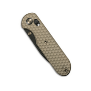 GEO Knife Ethereal Cutter Blackwash M390 Blade SW Bronze Ti - KNIFESTOCK