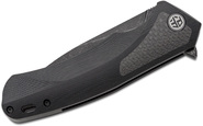 Petrified Fish PF838 Pub Black Stonewashed D2 Carbon Fiber With Black G10 PF838CDW - KNIFESTOCK