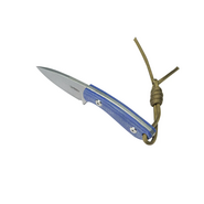 Kubey Bloom Fixed Blade Knife Blue Micarta Handle 2.60&quot; Beadblast 14C28N Blade KU411B - KNIFESTOCK