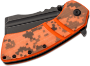 Kansept XL Korvid Black Stonewashed 154CM Orange and Camouflage G10 T1030B3 - KNIFESTOCK