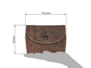 GreenBurry Leather wallet 13x9cm &quot;Vintage&quot; antique brown 1772A-25 - KNIFESTOCK