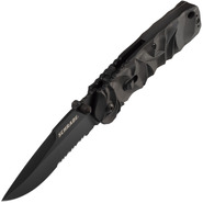 Schrade Black Dual Action 40% Ser Assist/Manual Folder, Oțel AUS-8. Liner Lock, Actuator deget, Th - KNIFESTOCK