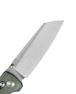 Bestech SLASHER D2 Stone wash Micarta Green Bar Lock BG56B-1 - KNIFESTOCK