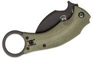 FOX/Bastinelli Black Bird Folding Karambit, N690Co Black Blade, OD Green G10 Handles FX-591 OD - KNIFESTOCK