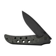 WE Black Titanium Handle With Rose Carbon Fiber InlayBlack Stonewashed CPM 20CV - KNIFESTOCK