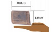 GreenBurry Small leather wallet 10x8cm with coin pocket &quot;Vintage&quot; antique brown - KNIFESTOCK