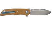 MKM CLAP Natural canvas micarta  scales - Titanium bolsters BÖHLER M390 MK LS01-NC - KNIFESTOCK