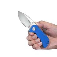 KUBEY Karaji Liner Lock Dual Thumb Studs Open Folding Pocket Knife Blue G10 Handle KU180G - KNIFESTOCK