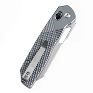 TENABLE KNIVES Shard Stonewashed 14C28N 0.14&quot; / 3.5mm Gray Aluminum with Diamond Pattern T1006V4 - KNIFESTOCK