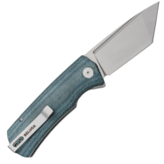 Petrified Fish PFP01T Beluga Stonewash K110 Blue Micarta PFP01TBMW - KNIFESTOCK