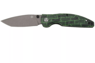 QSP Knife Turtle Punk, Liner lock, 14C28N champagne cer, Black/Green G10 QS158-C2 - KNIFESTOCK