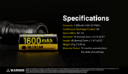 NITECORE ladattava 18350 Li-ion akku NL1816R - KNIFESTOCK