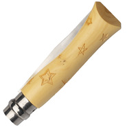 Opinel VRI N°07 Inox Nature Motív Csillagok 254235 - KNIFESTOCK