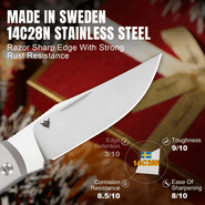 Kizer Trestle 14C28N Aluminium &amp; G10 -  Xmas edition - KNIFESTOCK