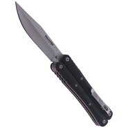 BLACK FOX Balisong, Lame 440 Satinée, Manches G10, BF-501 - KNIFESTOCK