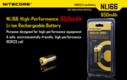 Nitecore RCR123A Li-ionbattery (NL166) - KNIFESTOCK