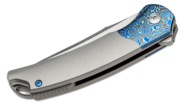 Bestech SUPERNOVA M390, Vertical Satin+flat satin, Titanium+Zirconium Timascus bolster, Grey BT2111D - KNIFESTOCK