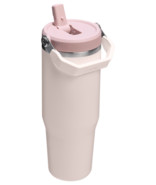 Stanley Thermosflasche mit integriertem Trinkhalm 890 ml The IceFlow™ Flip Straw 2.0 Tumbler Rose Qu - KNIFESTOCK