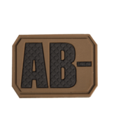 Mil-Tec PATCH 3D BLOOD AB NEGATIV dark coyot 16831619 - KNIFESTOCK
