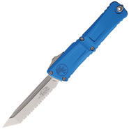 Microtech Combat Troodon® T/E Gen III Син Каменно Измиване Пълно Назъбено 1144-12BL - KNIFESTOCK