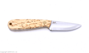 Brisa Necker 70-Curly birch 12C27 Scandi Sheath Necker 70 Leather BRS-010-9800-1549 - KNIFESTOCK