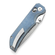 TENABLE KNIVES Eaglestrike Stonewashed Nitro-V 0.118&quot; / 3.0mm Blue Micarta T1095 - KNIFESTOCK