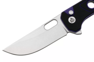 QSP Knife Unicorn 14C28N, stonewashed Black/Purple G10 QS156-B1 - KNIFESTOCK