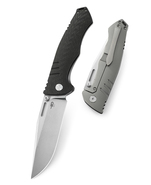 Bestech KEEN II S35VN, Stone Wash +Satin, Titanium +Carbon Fiber, Black BT2301A - KNIFESTOCK