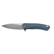 Petrified Fish PF838 Pub Satin D2 Blue Micarta PF838DBMS - KNIFESTOCK
