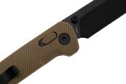 QPS Penguin Glyde 14C28N, nero, Manico: Khaki FRN QS130GL-C2 - KNIFESTOCK