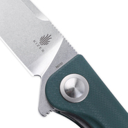 Kizer Swaggs Swayback Liner Lock Knife Green G-10 - V3566N5 - KNIFESTOCK