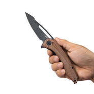 Kubey Merced Folding Knife Brown Micarta Handle Ku345e - KNIFESTOCK