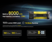 Nitecore Flashlight EDC37 8000 Lumens - KNIFESTOCK