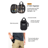 Magforce 7&quot; EDC Organizer Black #A0272B - KNIFESTOCK