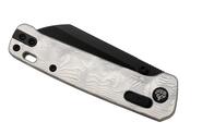 QPS Penguin Glyde 14C28N, schwarz, Griff: G10 mit Aluminiumfolie QS130GL-G2 - KNIFESTOCK