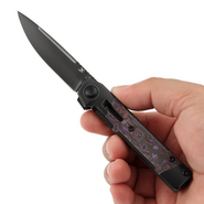Kansept Kitpu Mirror DLC CPM20CV, Blackwash Ti, Purple Haze Fatcarbon - KNIFESTOCK