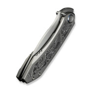 WE Knife Winsome Gray Titanium Handle With Aluminum Foil Carbon Fiber InlayHand Rubbed Satin Bohler - KNIFESTOCK